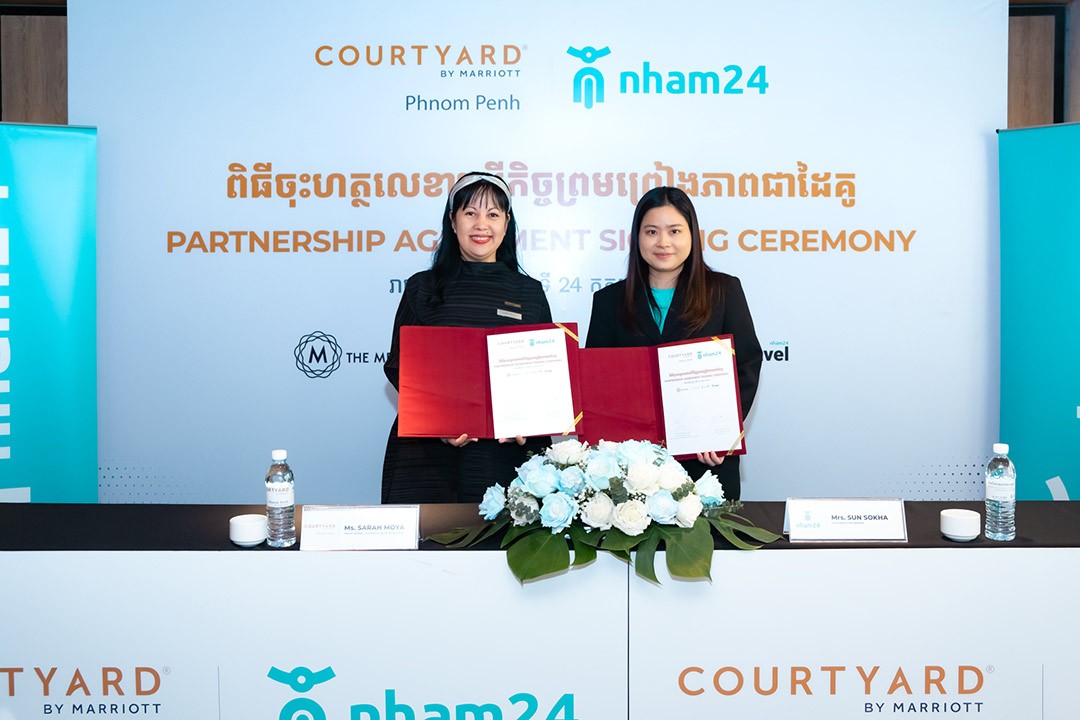 NHAM24 And Courtyard By Marriott Phnom Penh Announce Partnership On Travel, Transportation, And Food Delivery