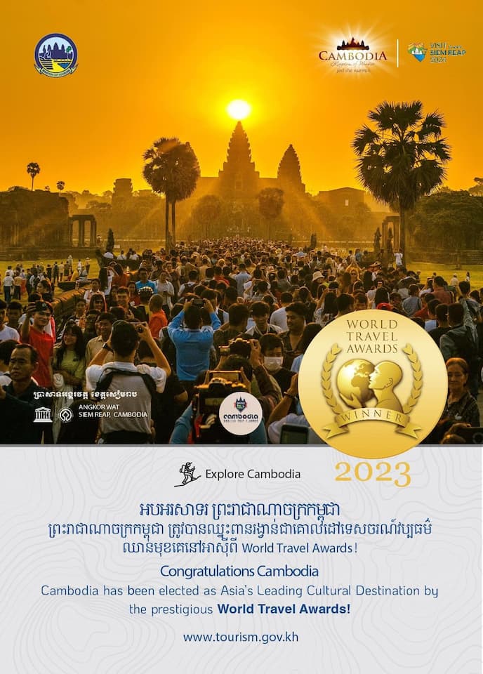 Cambodia was elected as Asia’s Leading Cultural Destination by the World Travel Awards